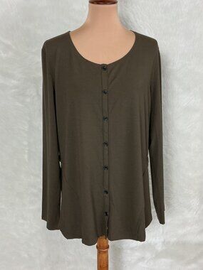 Oska Dark Olive Green Saviana Cardigan Jacket Top NWT Oska Regular 4 US 12/14